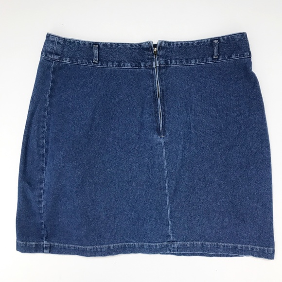 Woolrich A-Line Jean Denim Wrap Skirt 12 - Picture 4 of 6